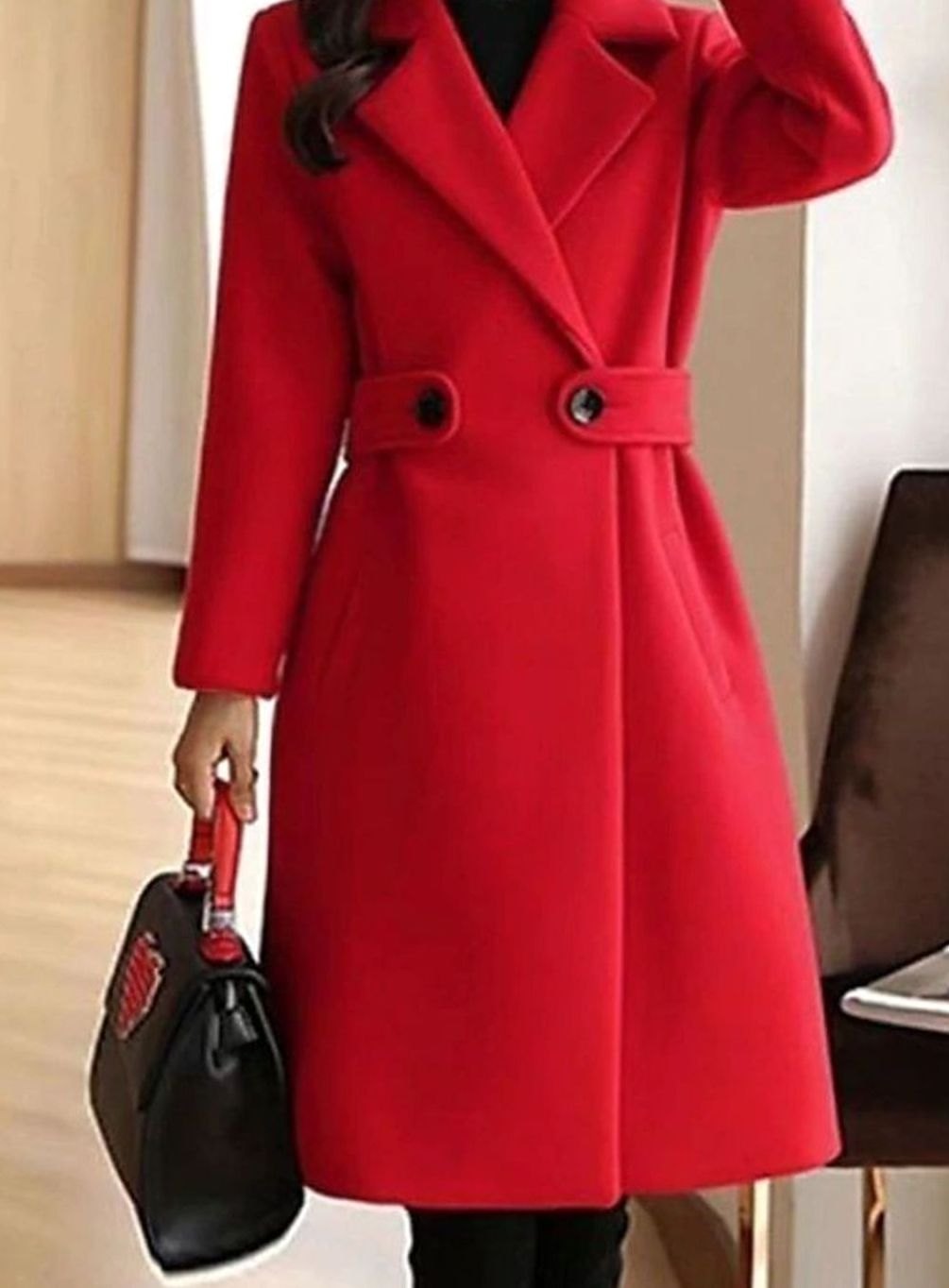 Chloe | Elegant Belted Longline Tailored Womens Coat