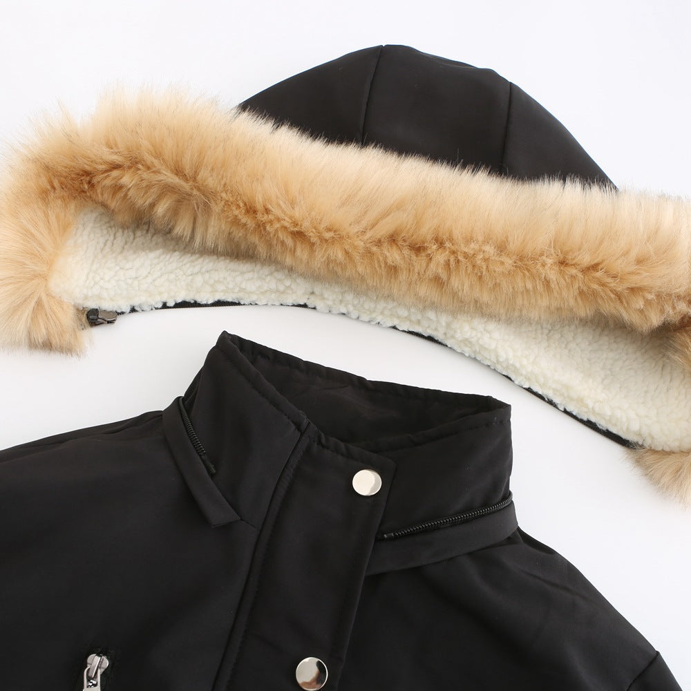 Chloe | Hooded Drawstring Waist Parka Winter Coat