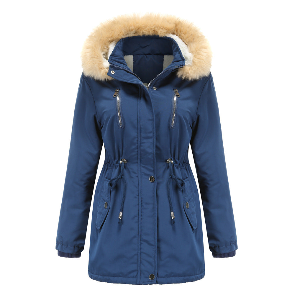 Chloe | Hooded Drawstring Waist Parka Winter Coat