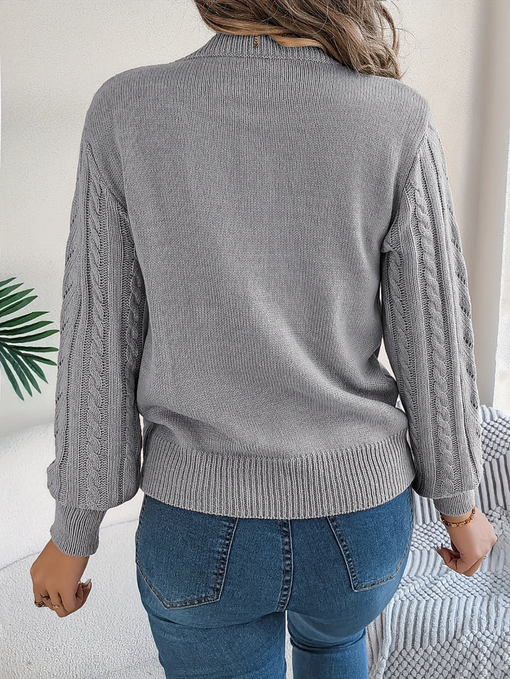 Chloe | Relaxed Cable Knit Openwork Womens Jumper
