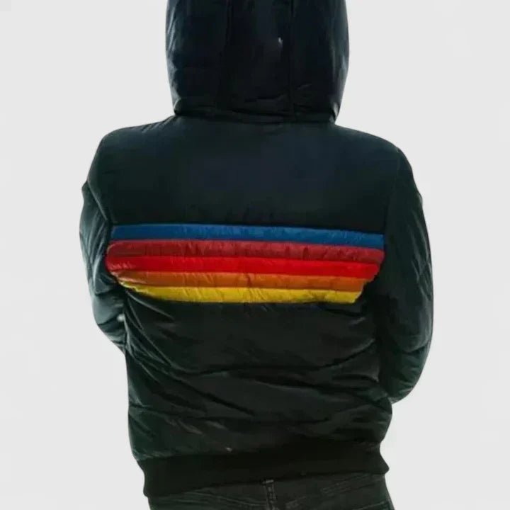 Clara | Chic Striped Quilted Puffer Jacket