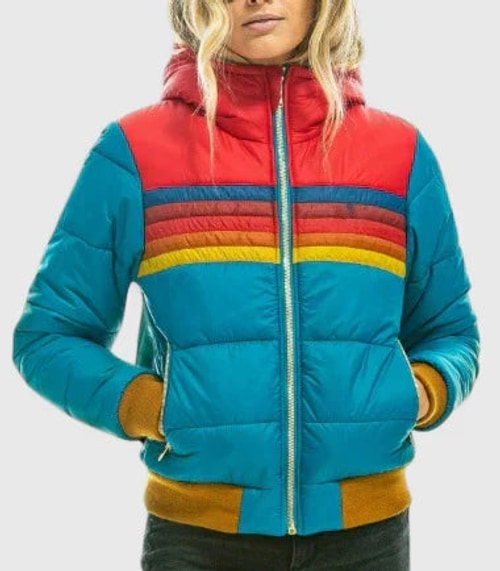 Clara | Chic Striped Quilted Puffer Jacket