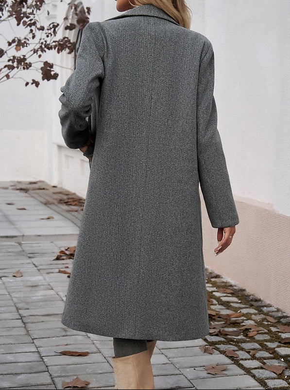 Darcie | Classic Tailored Longline Plus Size Coat