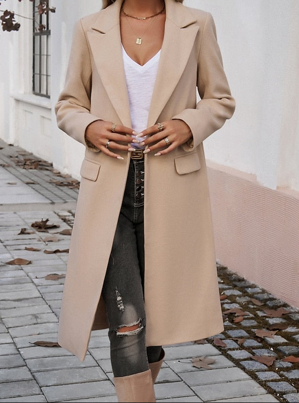 Darcie | Classic Tailored Longline Plus Size Coat