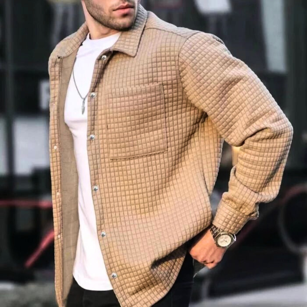 David | Relaxed Mens Quilted Jacket Overshirt