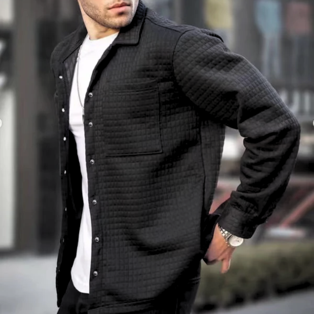 David | Relaxed Mens Quilted Jacket Overshirt