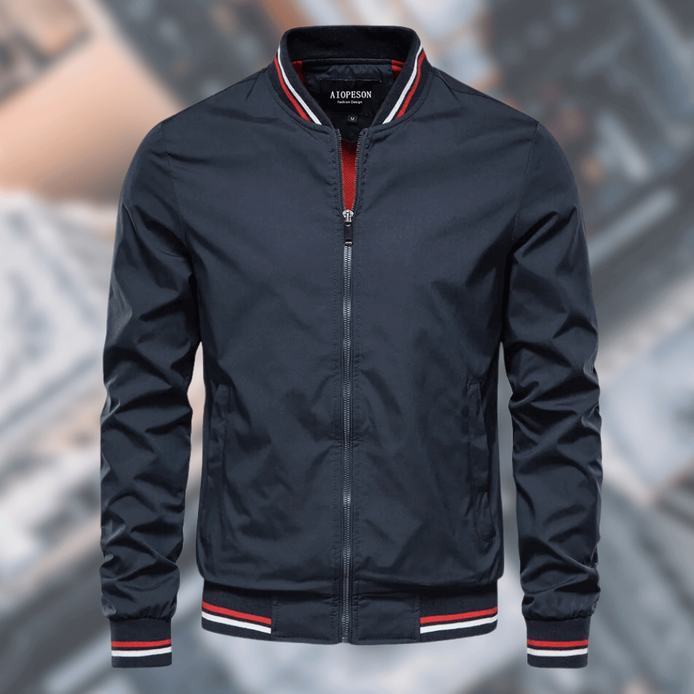 David | Relaxed Ribbed Collar Bomber Jacket