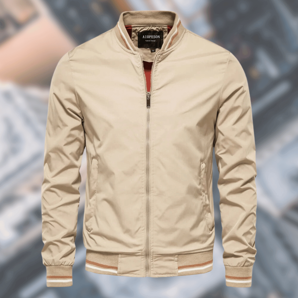 David | Relaxed Ribbed Collar Bomber Jacket