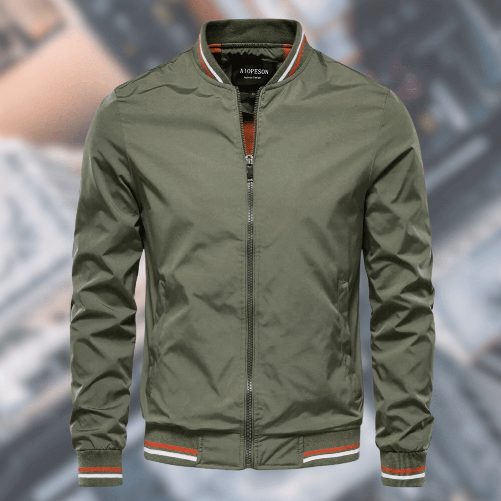 David | Relaxed Ribbed Collar Bomber Jacket
