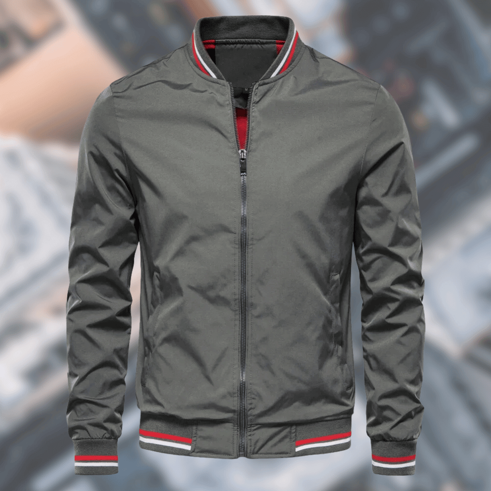 David | Relaxed Ribbed Collar Bomber Jacket