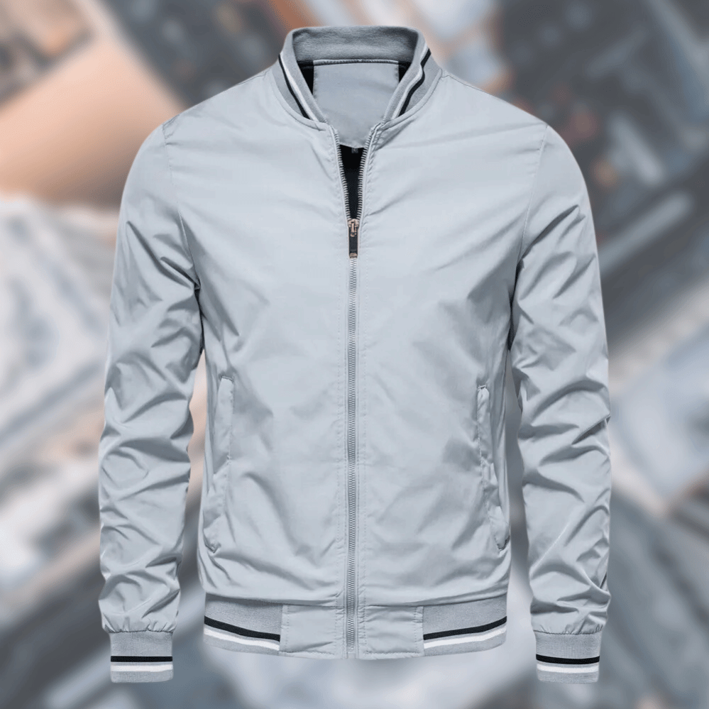 David | Relaxed Ribbed Collar Bomber Jacket