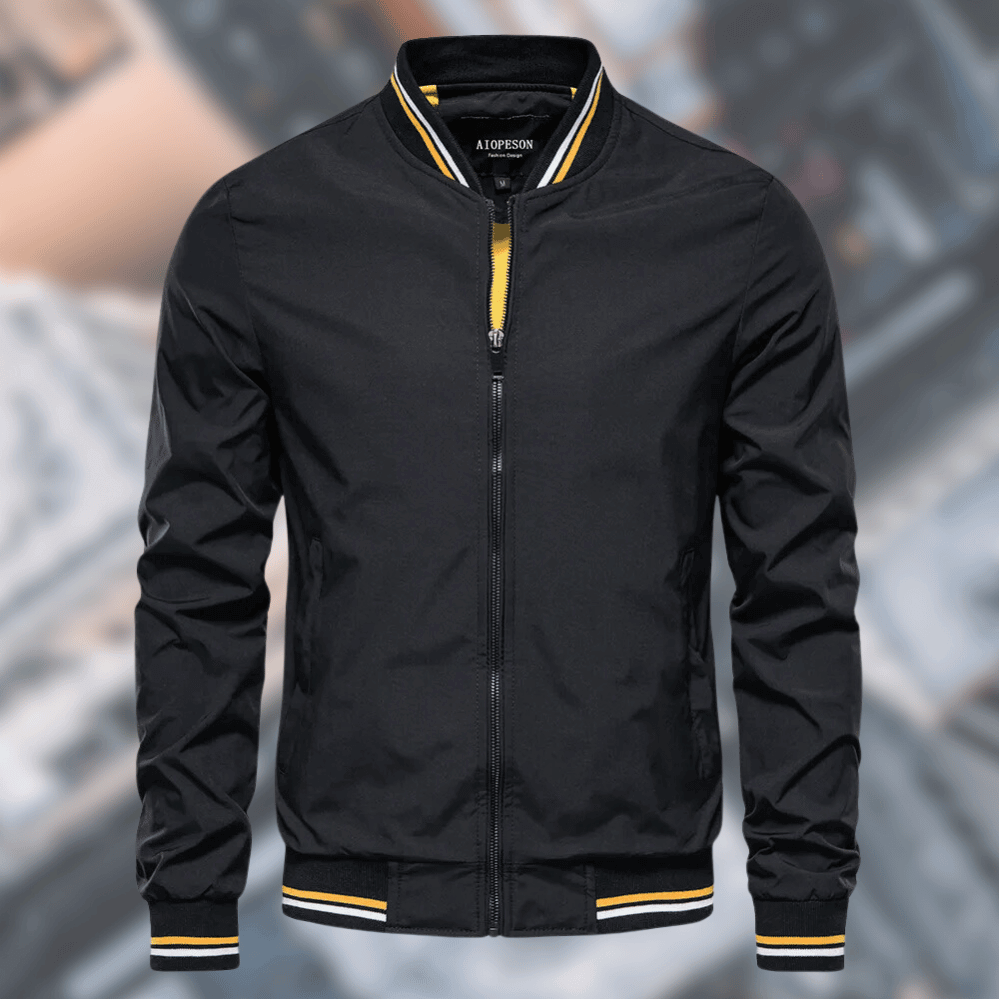 David | Relaxed Ribbed Collar Bomber Jacket