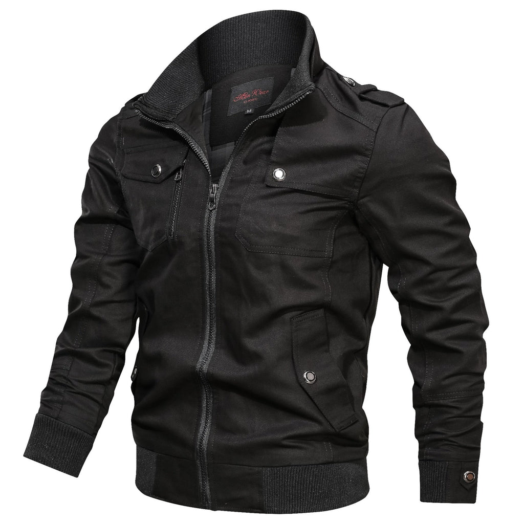 Dylan | Effortless Military Zip-Up Bomber Jacket with Chest Pockets