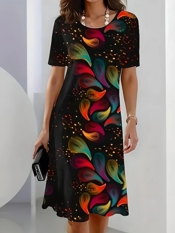 Eden | Cosy Ombre Print Party Dresses for Women Midi Dress