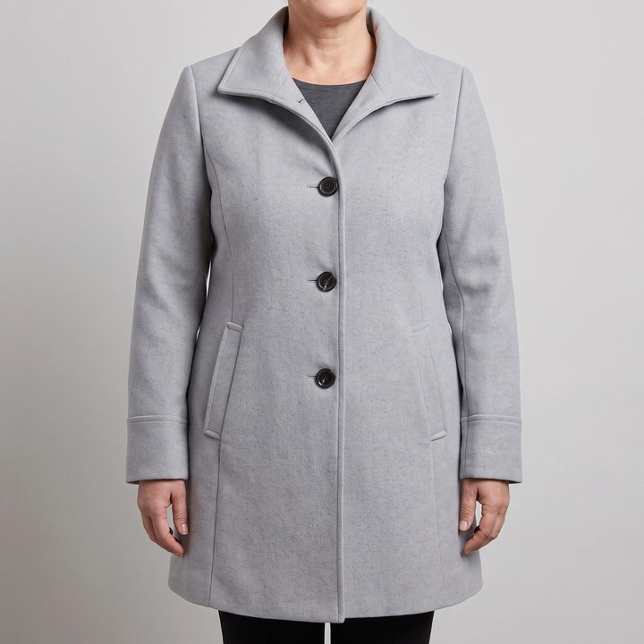 Eden | Graceful Classic Wool-Look Longline Coat