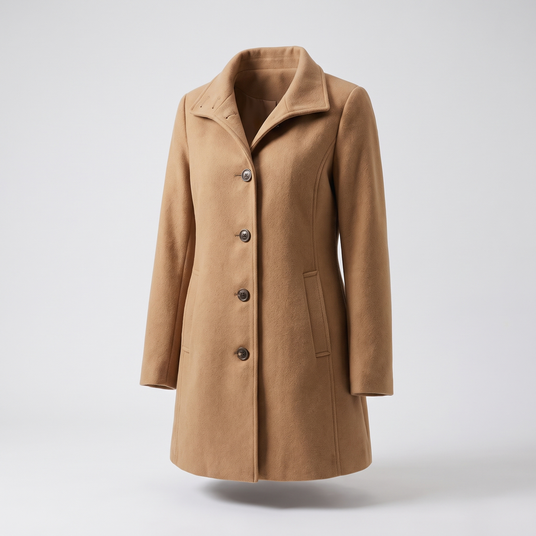 Eden | Graceful Classic Wool-Look Longline Coat