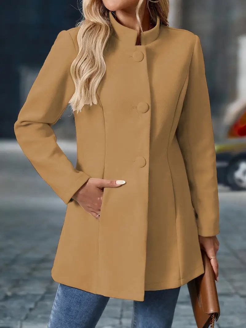 Eleanor | Chic Tailored Stand Collar Winter Coat