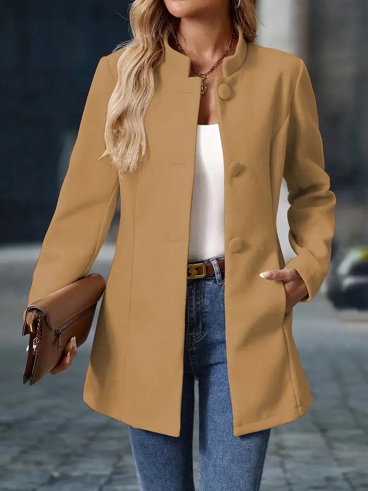 Eleanor | Chic Tailored Stand Collar Winter Coat
