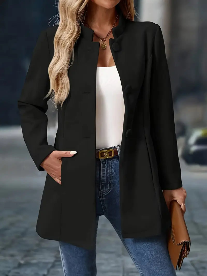 Eleanor | Chic Tailored Stand Collar Winter Coat