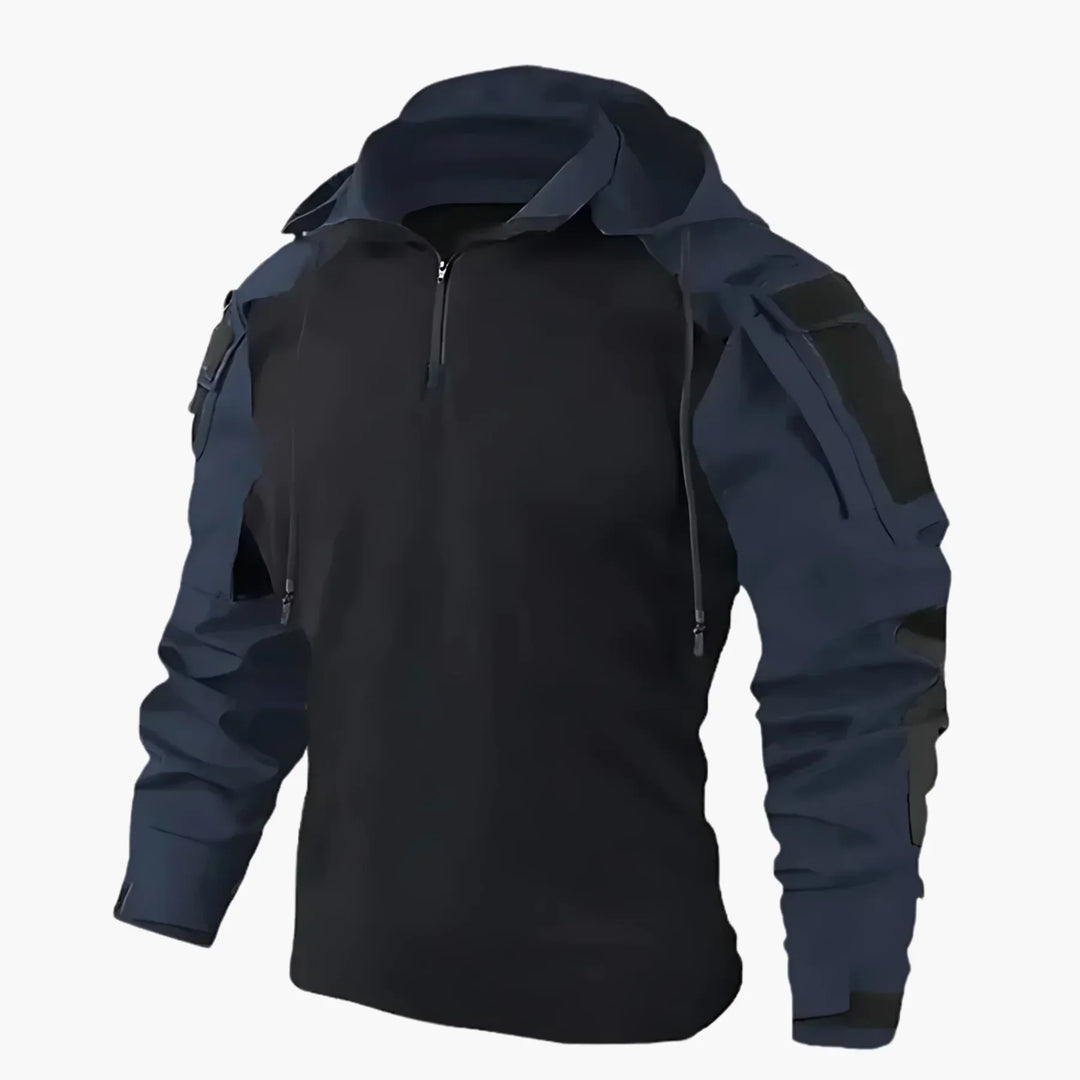 Elijah | Camouflage Quarter Zip Tactical Mens Hoodie