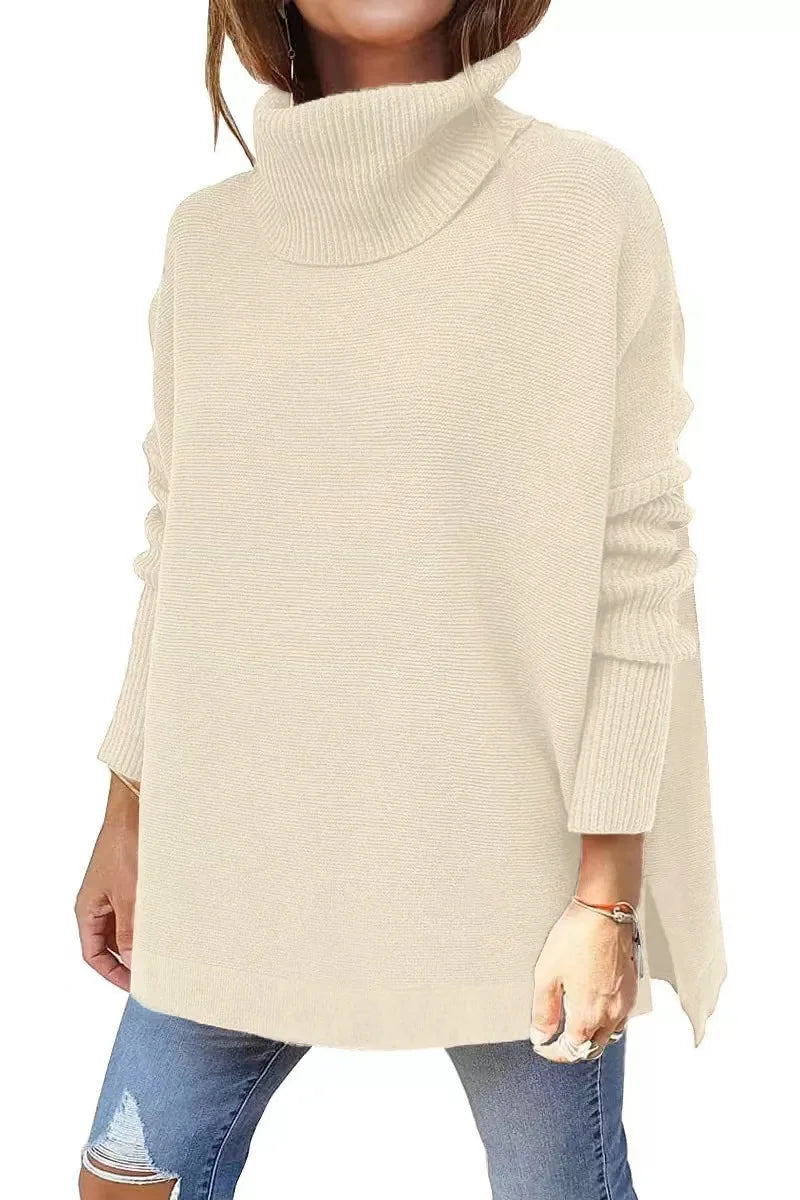 Eliza | Oversized Longline Knitted Roll Neck Jumper