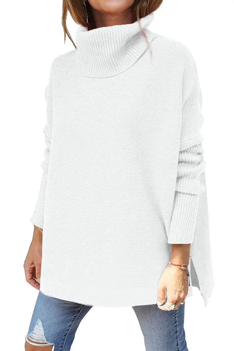 Eliza | Oversized Longline Knitted Roll Neck Jumper