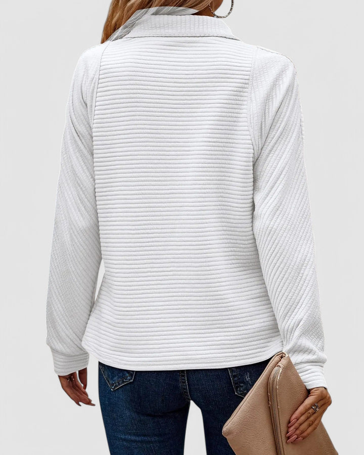 Eliza | Ribbed Quarter-Zip Knitted Jumper