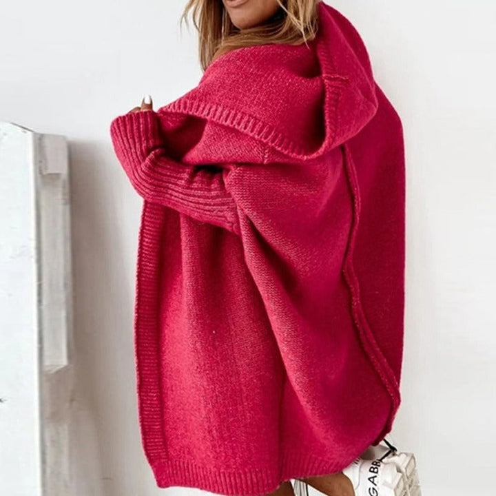 Elizabeth | Sophisticated Chunky Knit Open Front Hoodie Cardigan