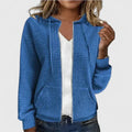 Ella | Refined Textured Full-Zip Hoodie Cardigan with Pockets