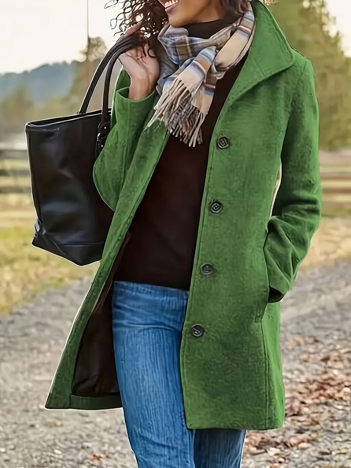 Ellie | Classic Single-Breasted Mid-Length Winter Coat