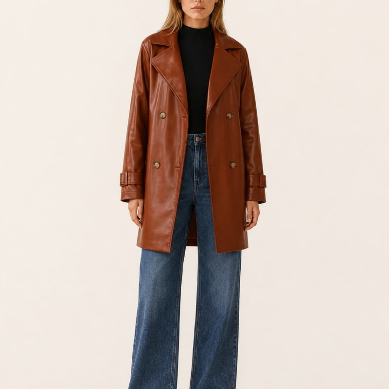 Ellie | Stylish Double Breasted Long Trench Jacket