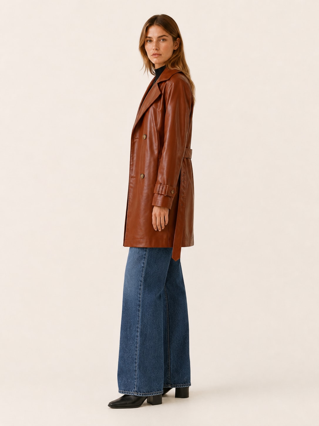 Ellie | Stylish Double Breasted Long Trench Jacket