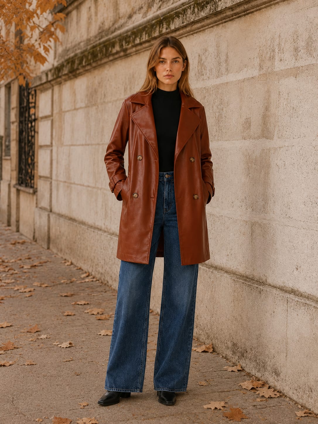 Ellie | Stylish Double Breasted Long Trench Jacket
