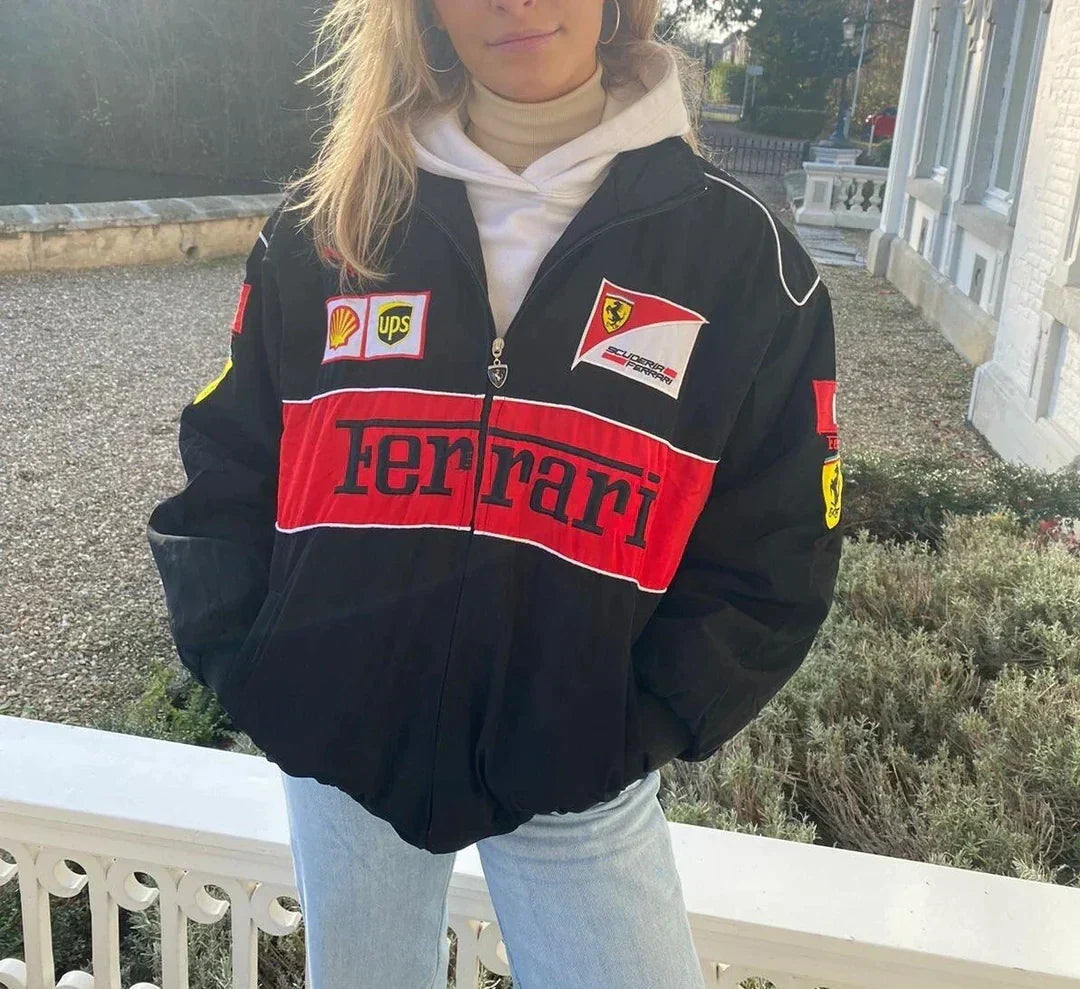 Elliot | Vintage Racing Mens Bomber Jacket with Patches