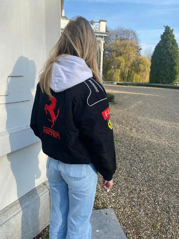Elliot | Vintage Racing Mens Bomber Jacket with Patches