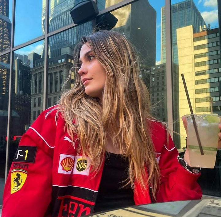 Elliot | Vintage Racing Mens Bomber Jacket with Patches