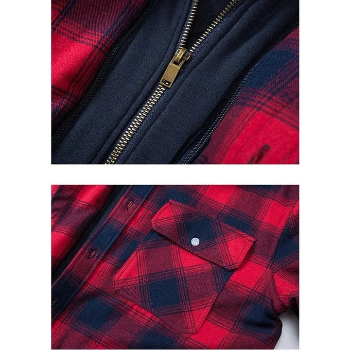Ellis | Classic Checked Zip Up Mens Hoodie