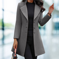 Elsie | Effortless Longline Plus Size Coat with Button Front
