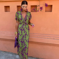 Elsie | Timeless Floral Wrap Autumn Wedding Guest Dress