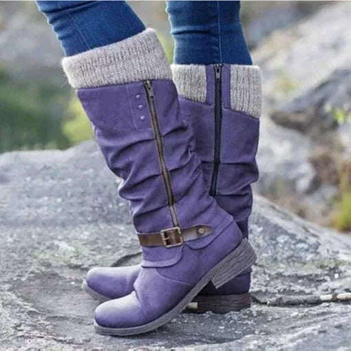 Emilia | Chic Buckle Mid Calf Winter Boots