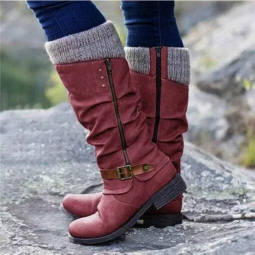 Emilia | Chic Buckle Mid Calf Winter Boots