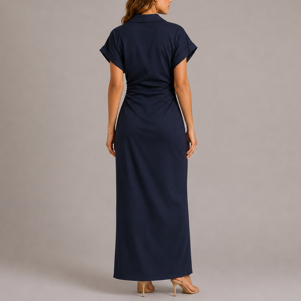 Emilia | Refined Button Front Blazer Dress with Collar