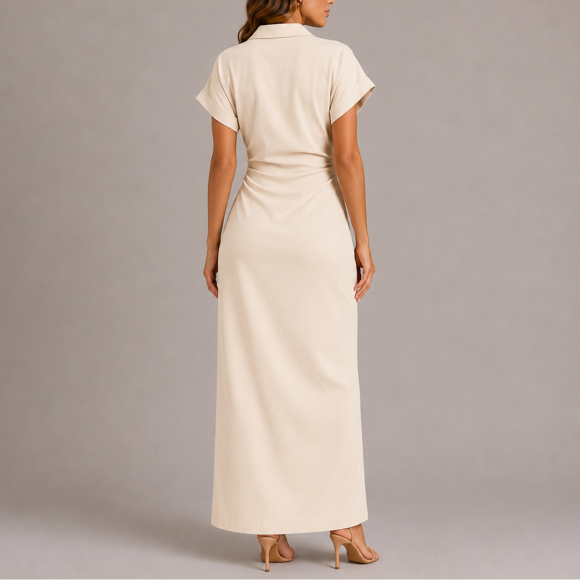Emilia | Refined Button Front Blazer Dress with Collar