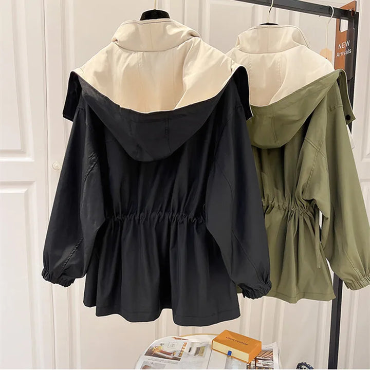 Emilia | Stylish Wide Collar Drawstring Waist Winter Jacket