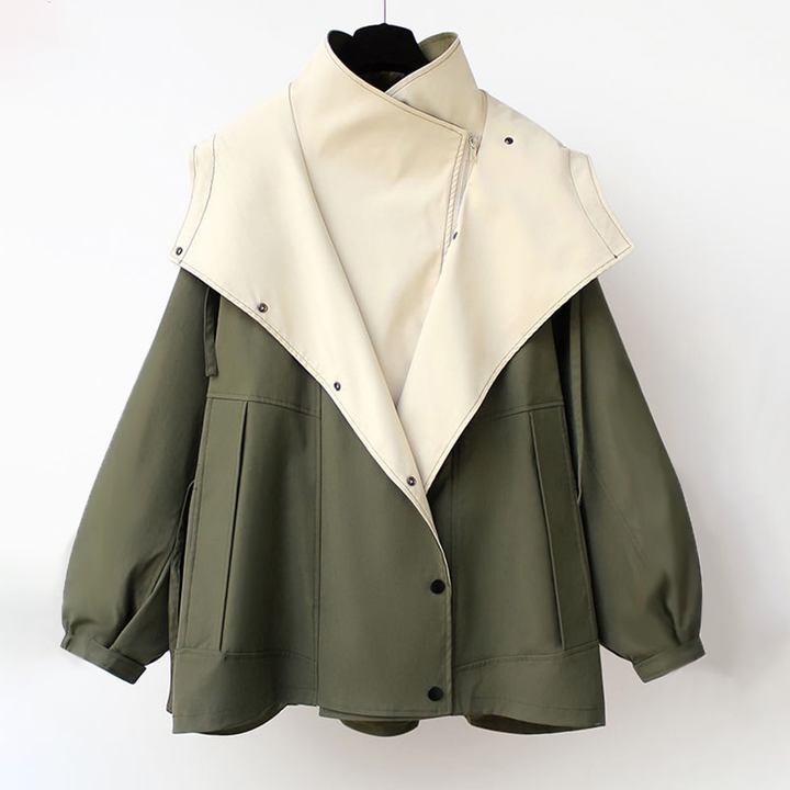 Emilia | Stylish Wide Collar Drawstring Waist Winter Jacket