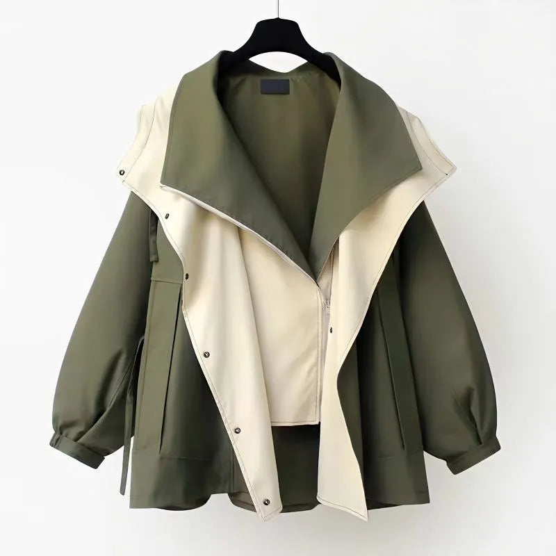 Emilia | Stylish Wide Collar Drawstring Waist Winter Jacket