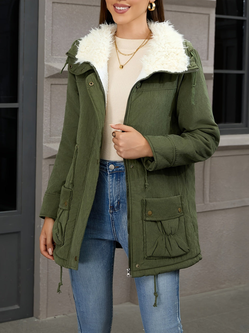 Emma | Classic Hooded Fur Jacket Parka