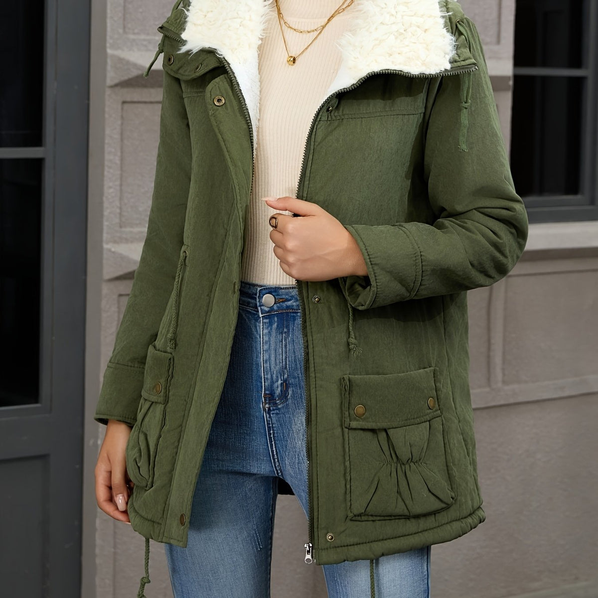 Emma | Classic Hooded Fur Jacket Parka