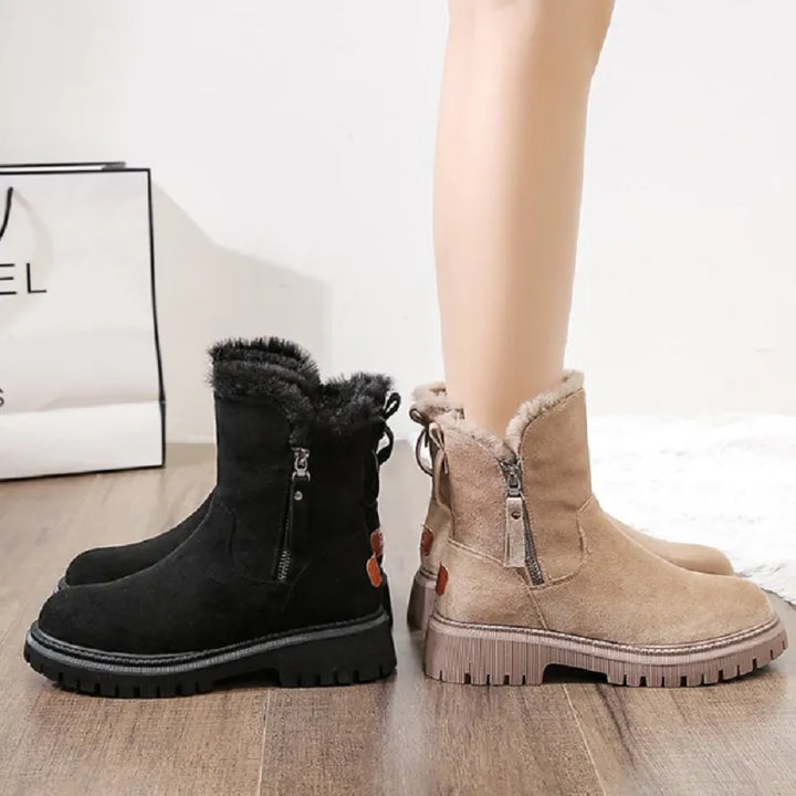 Emma | Plush-Lined Side Zip Winter Boots