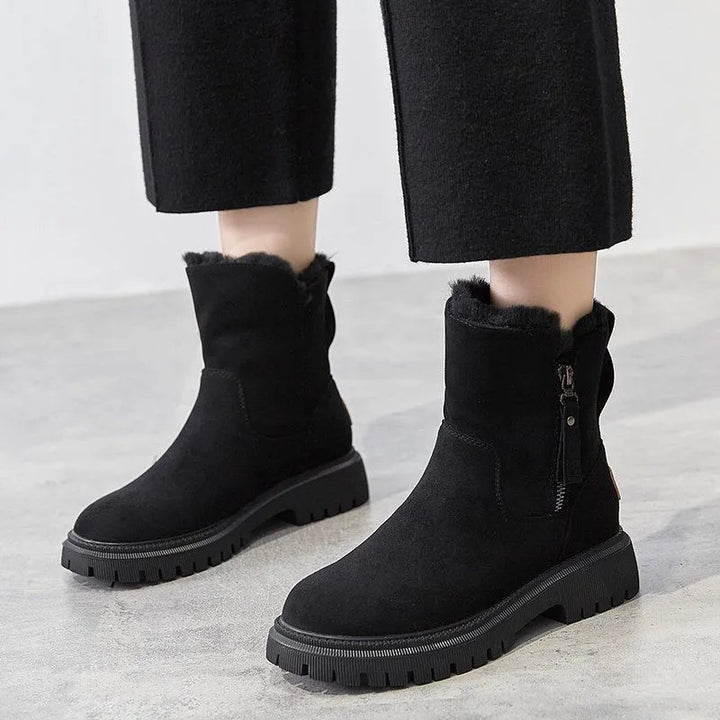 Emma | Plush-Lined Side Zip Winter Boots